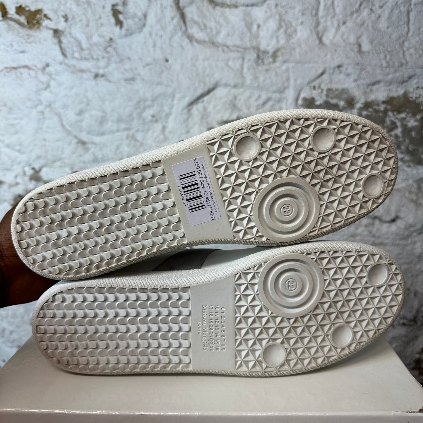 Maison Margiela High Replica White Grey Sneaker Sz 13 (46)