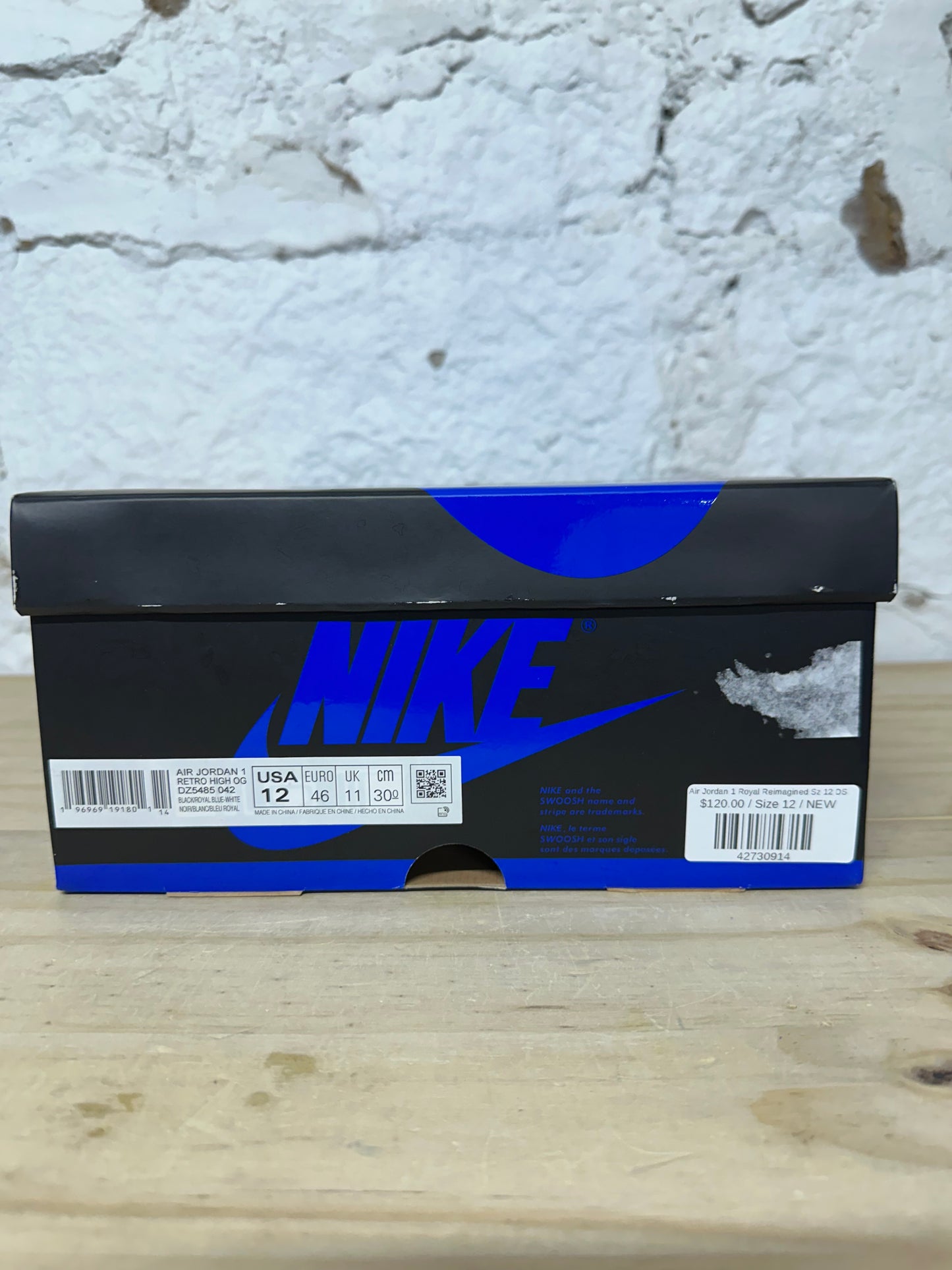 Air Jordan 1 High Royal Reimagined Sz 12 DS