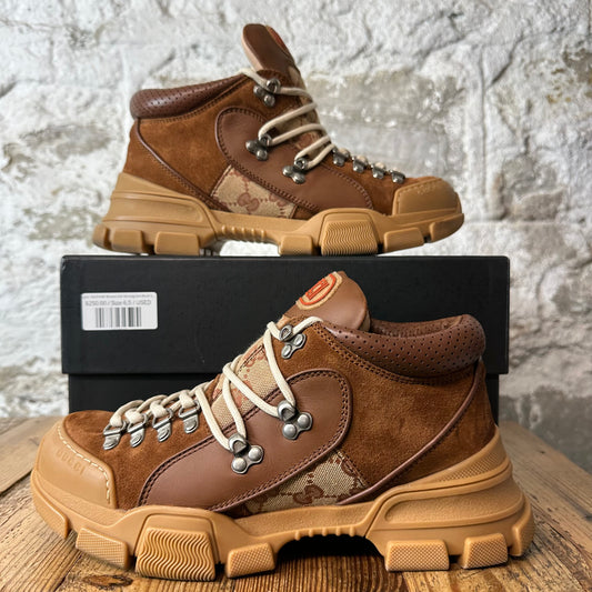 Gucci Flashtrek Brown GG Monogram Boot Sz 6.5
