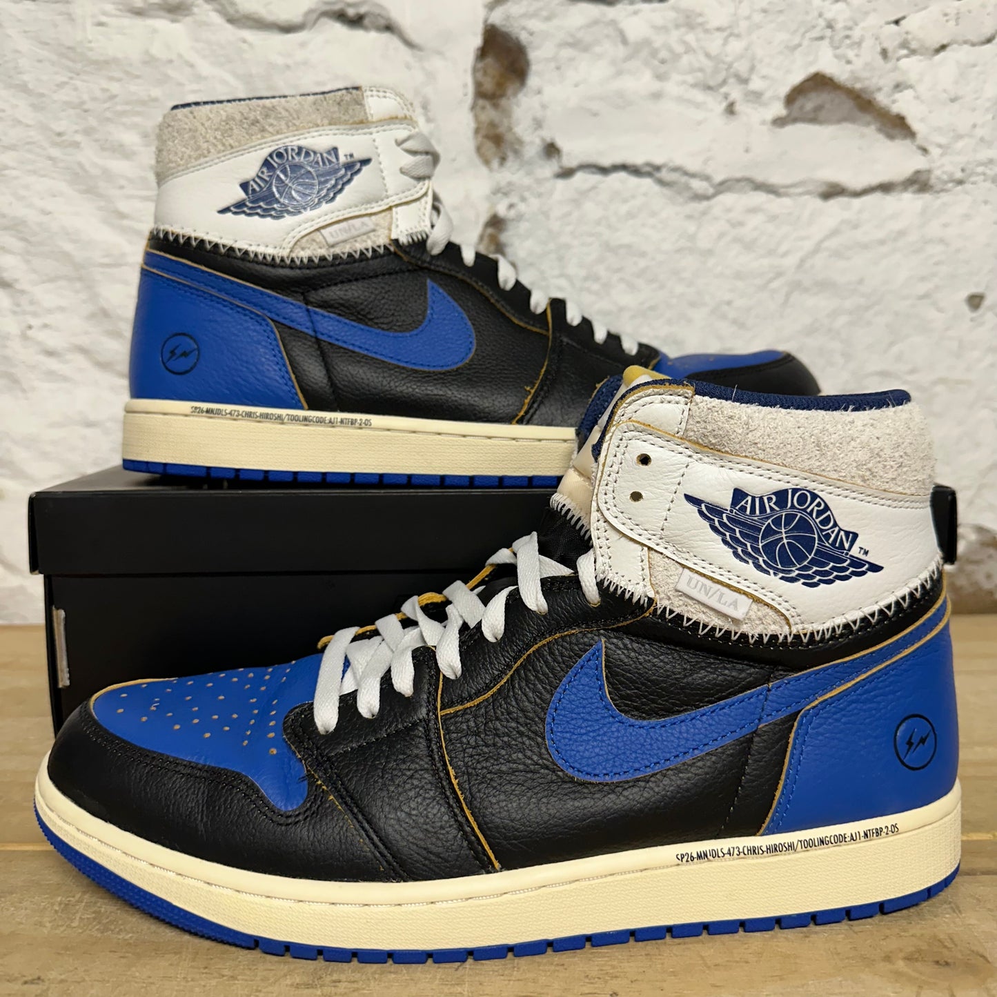 Air Jordan 1 High Fragment x Union LA Varsity Red Sport Royal Sz 13
