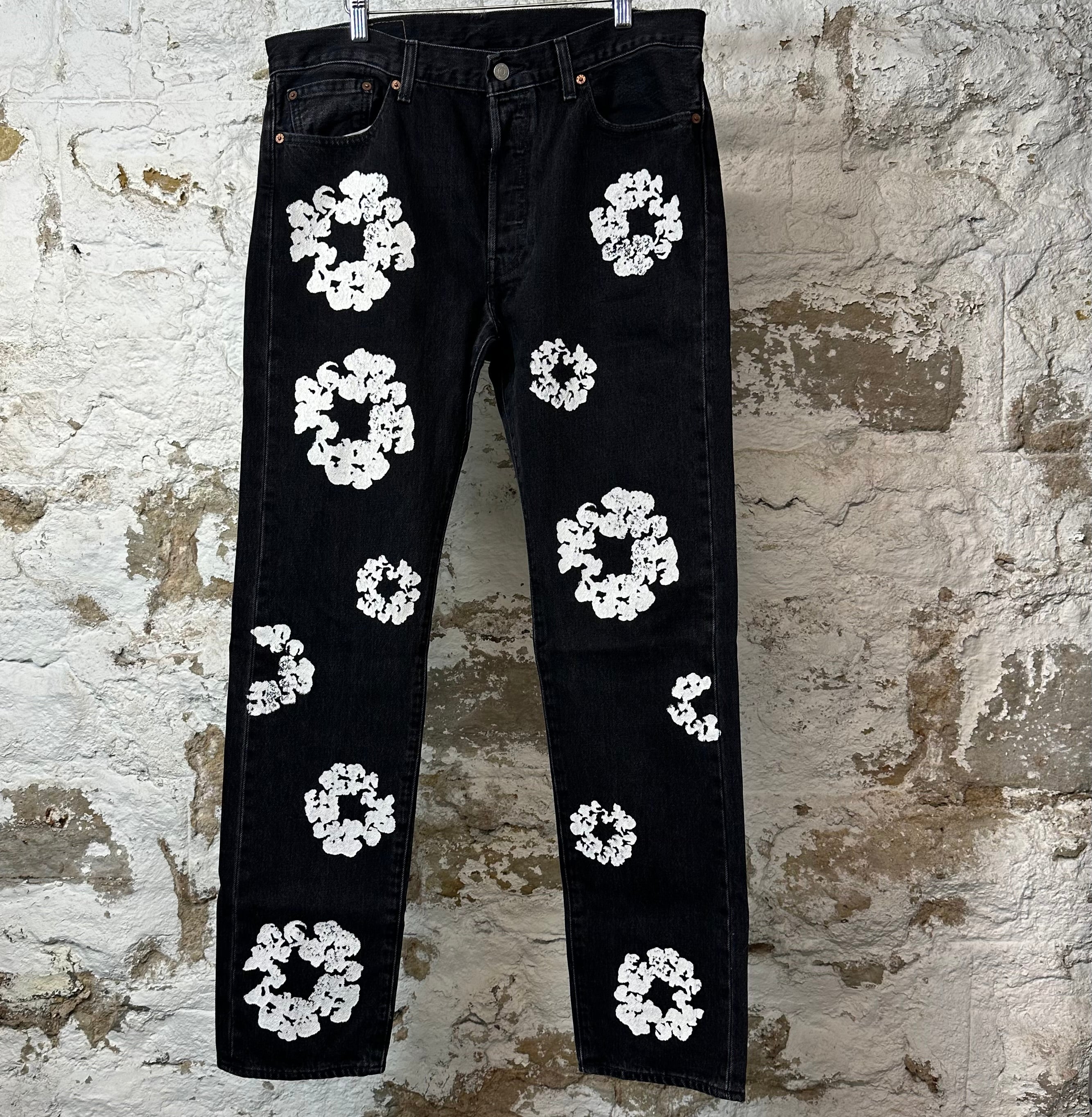 Denim Tears White CW Black Denim Jeans Sz 34