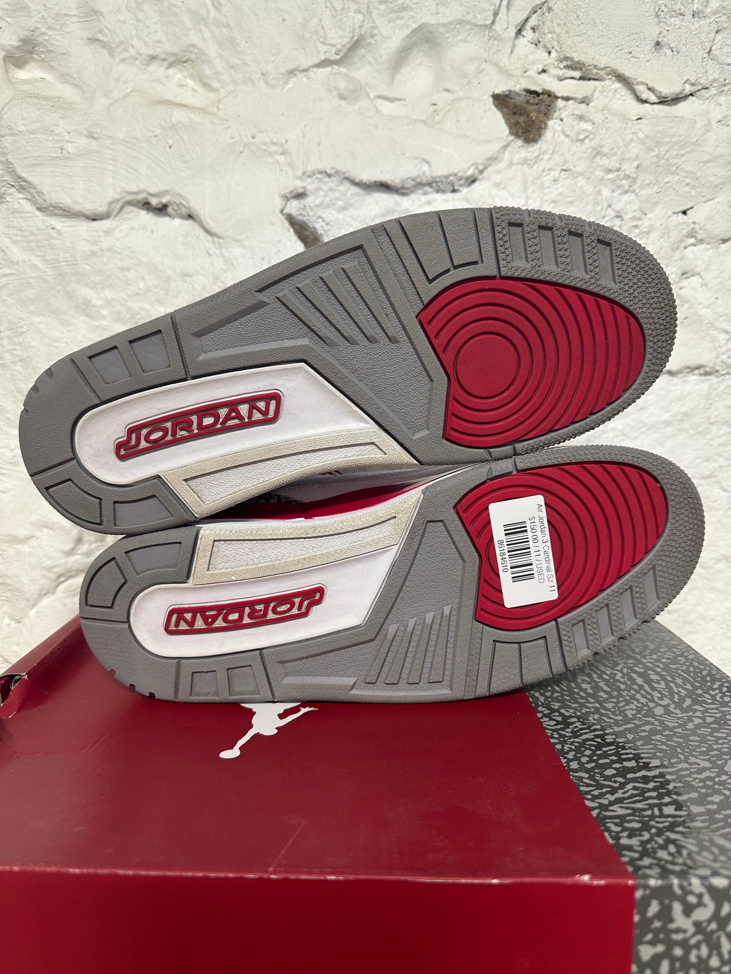 Air Jordan 3 Cardinal Sz 11