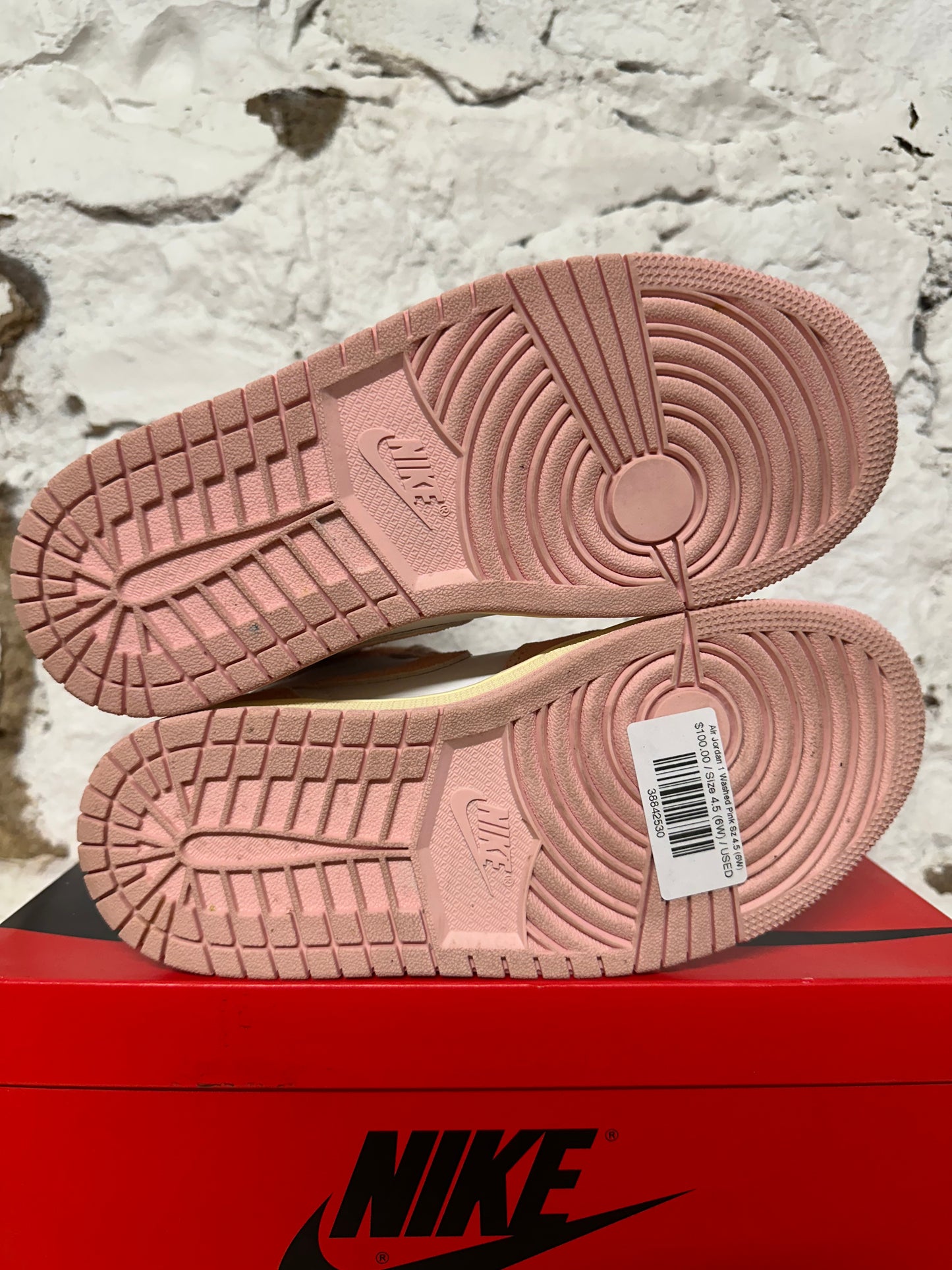 Air Jordan 1 High Washed Pink Sz 4.5 (6W)