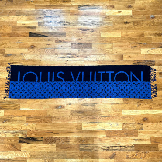 Louis Vuitton Blue Cashmere Scarf