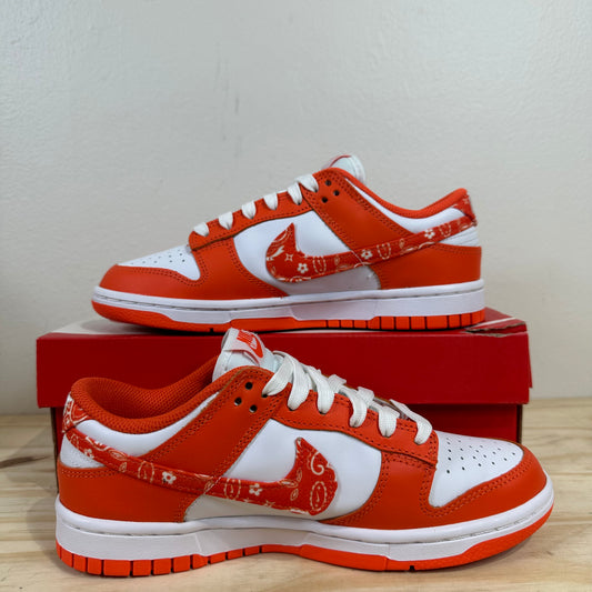 Nike Dunk Low Essential Paisley Pack Orange Sz 5.5 (7W)