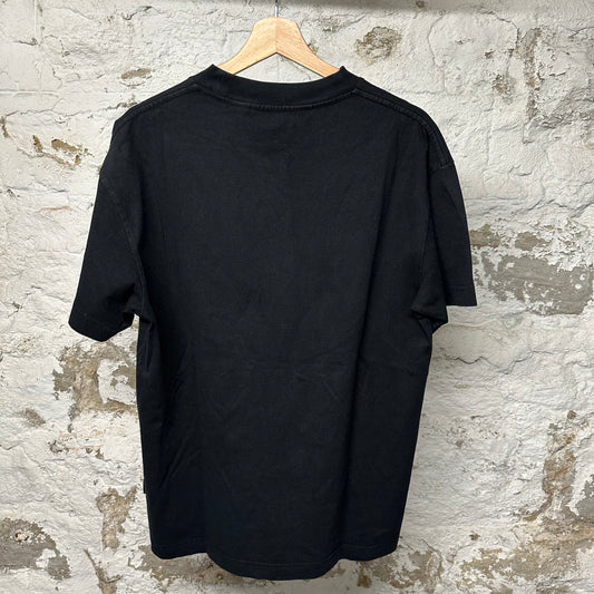 Palm Angels Rainbow Spellout Black T-shirt Sz M