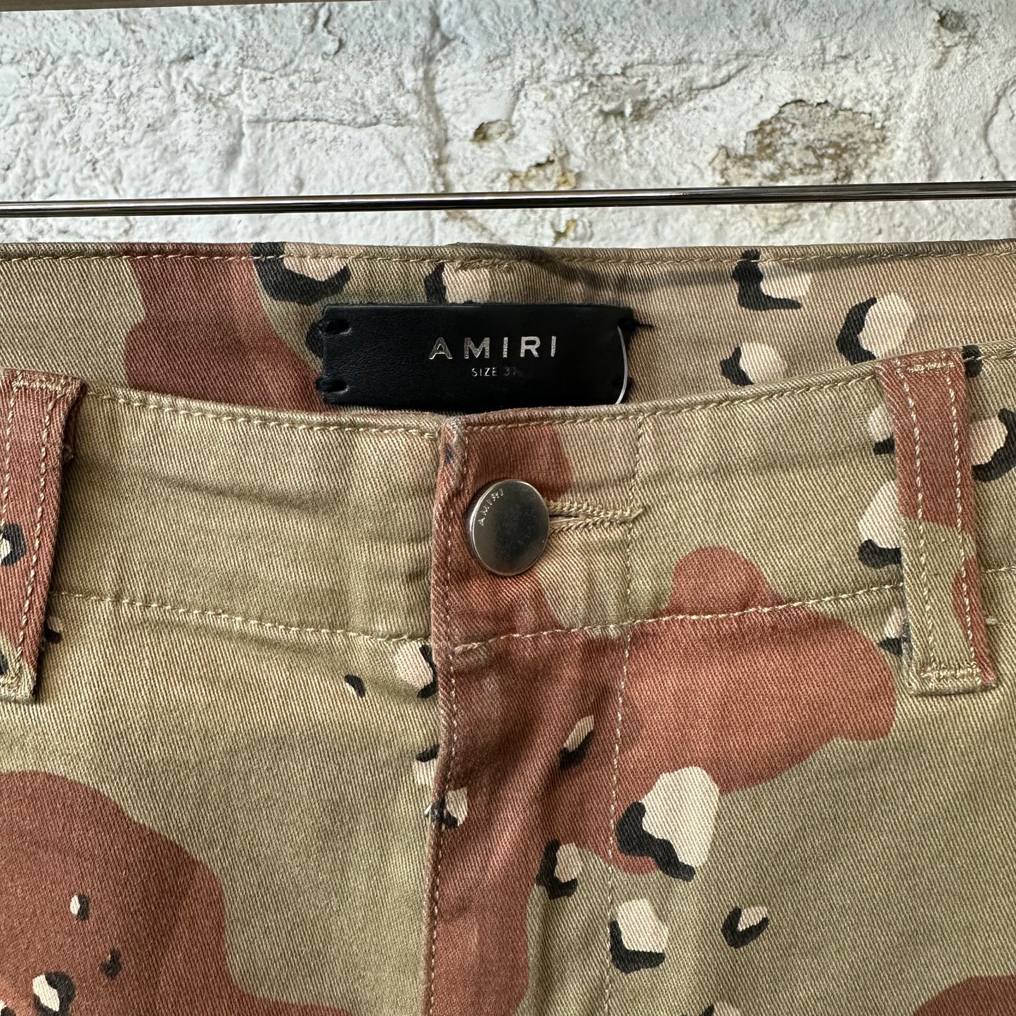 Amiri MX1 Desert Camo Black Patch Sz 31