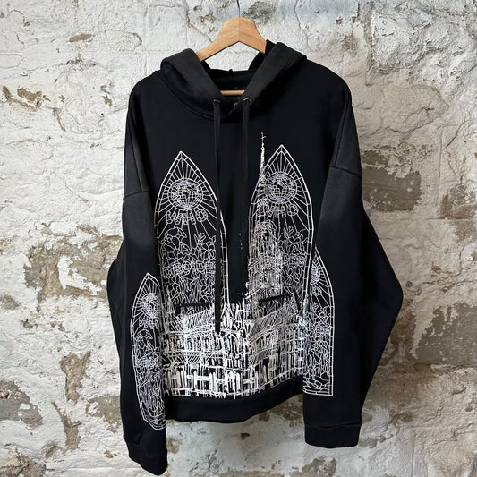 Who Decides War White Stained Glass Hoodie Black Sz XXL