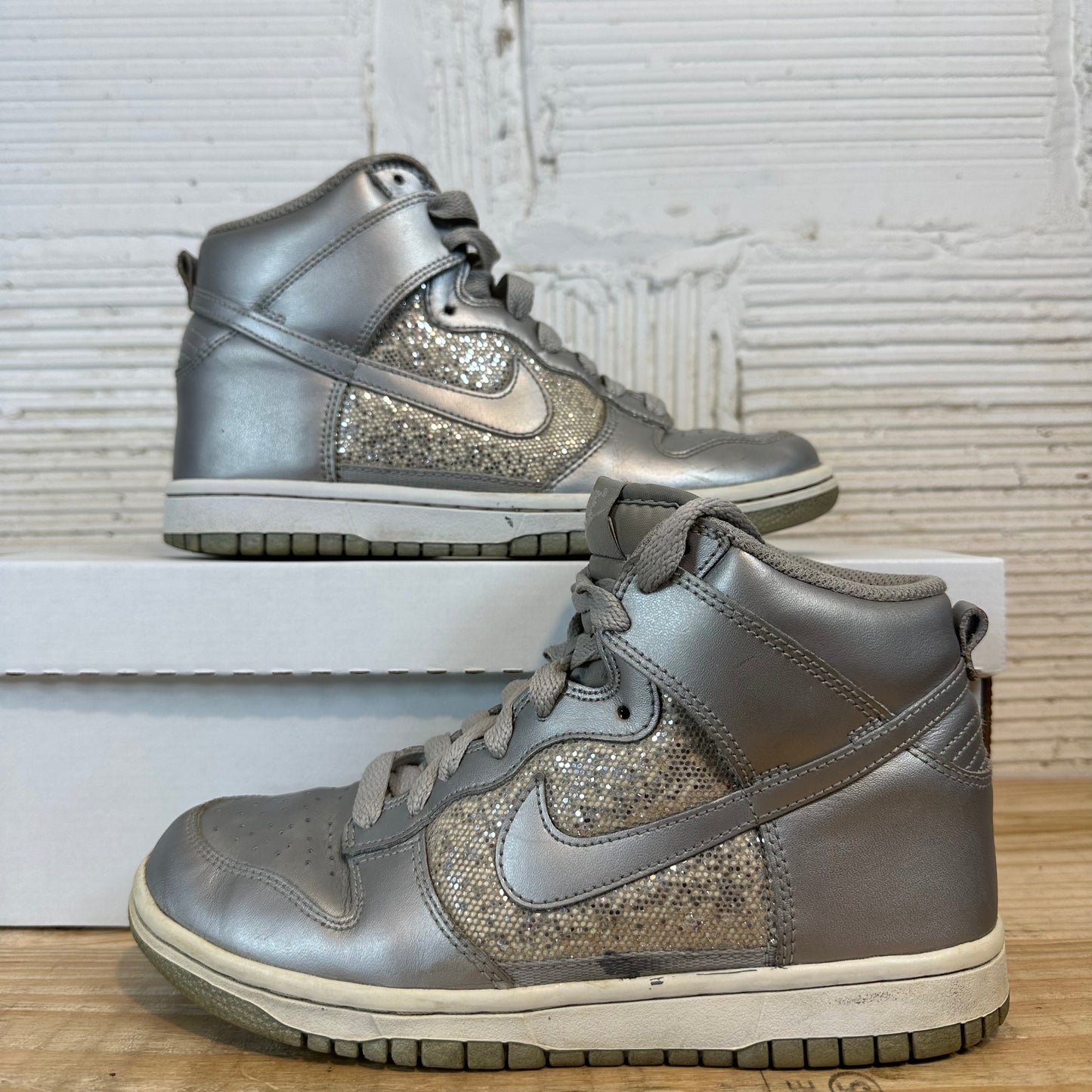 Nike Dunk High Snakeskin Sparkle Sz 6.5