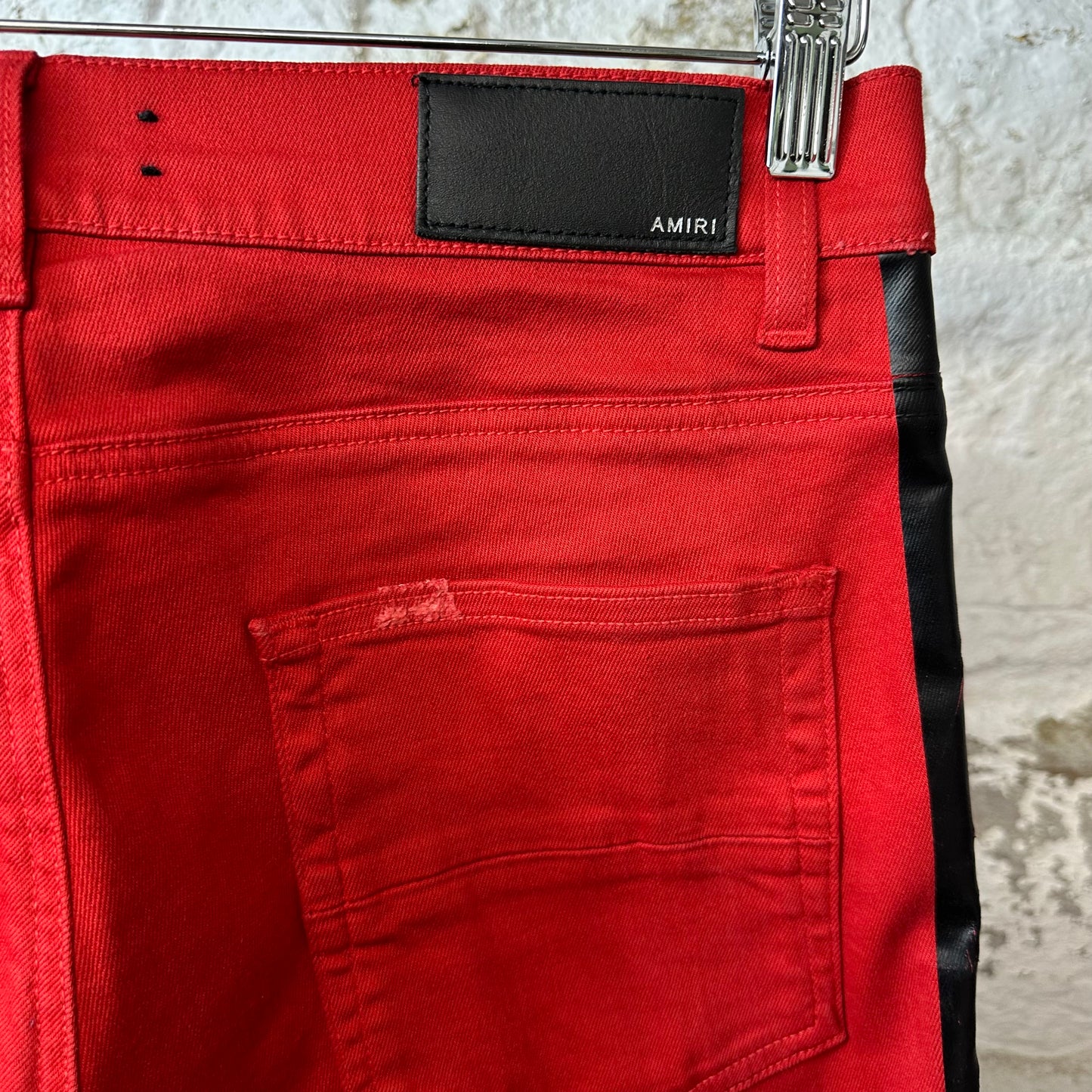 Amiri Black Stripe Red Jeans Sz 32