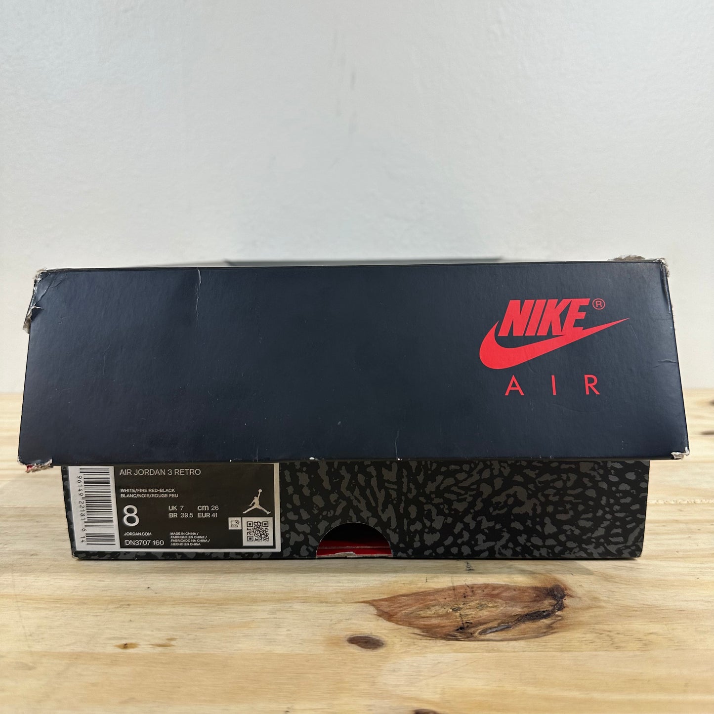 Air Jordan 3 Fire Red (2022) Sz 8