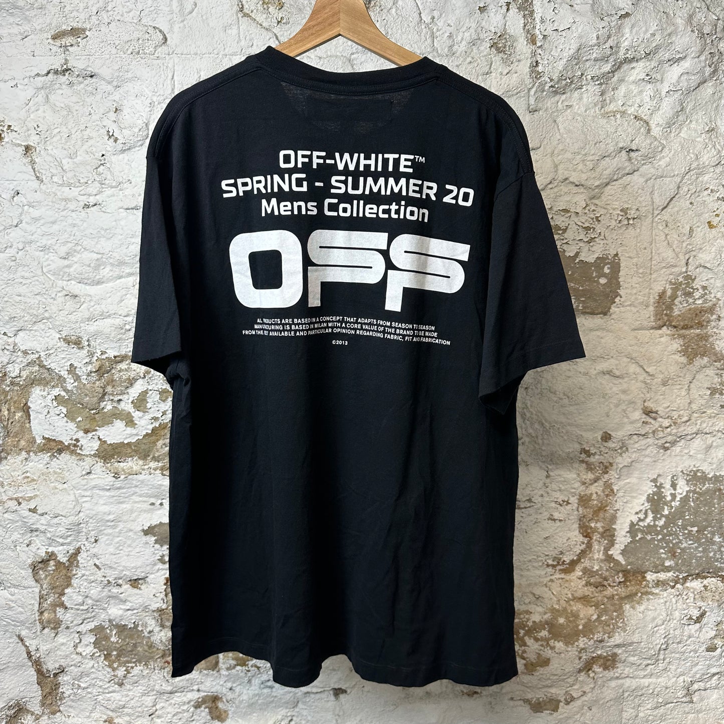 Off White Spring Summer Black T-shirt Sz M