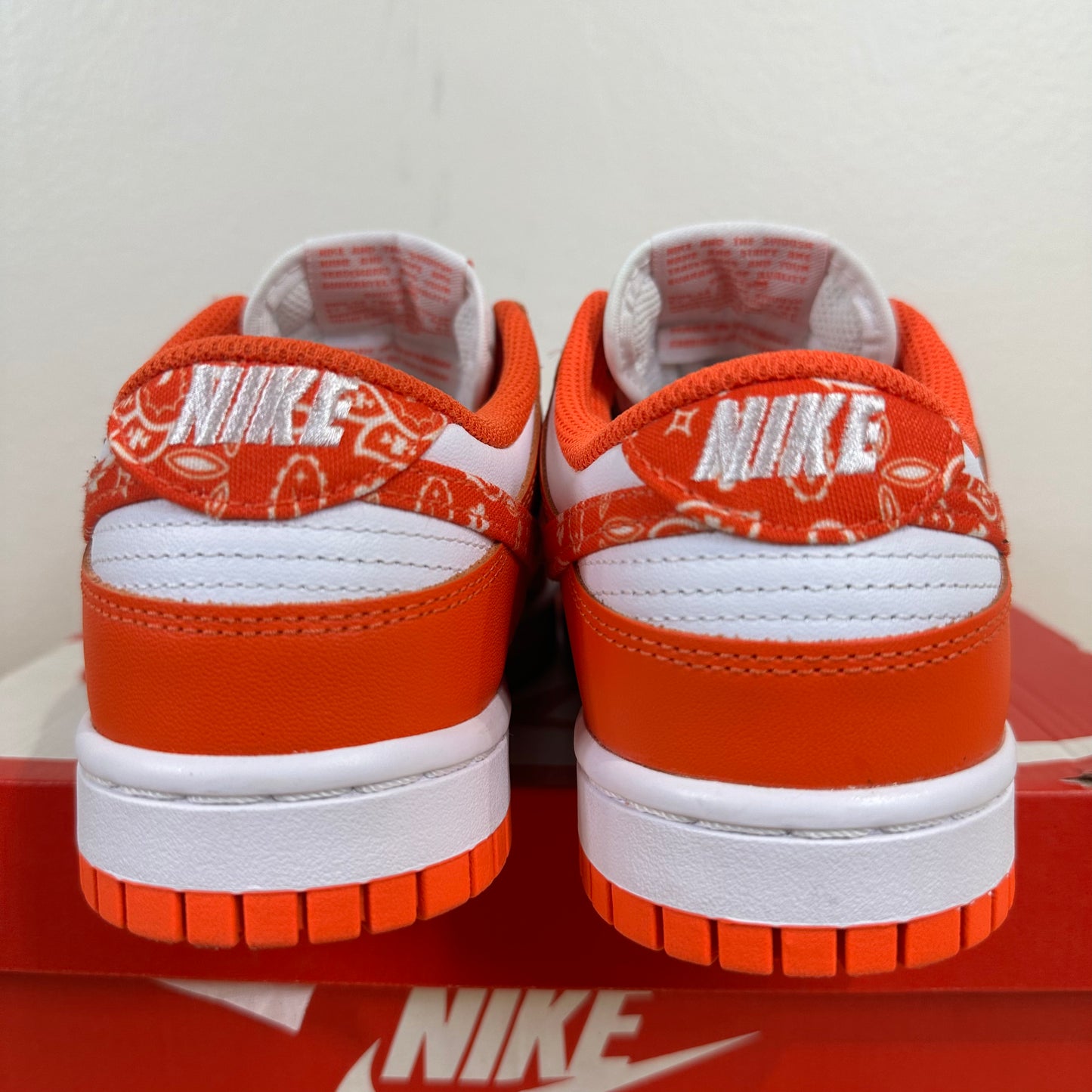 Nike Dunk Low Essential Paisley Pack Orange Sz 5.5 (7W)