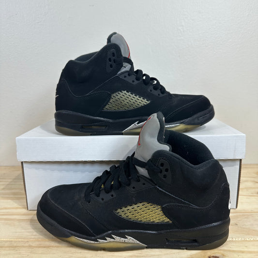 Air Jordan 5 Black Metallic Sz 7Y