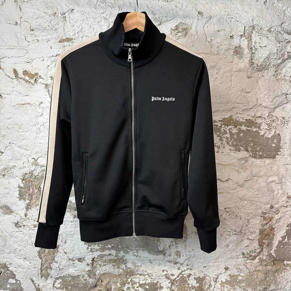 Palm Angels Black Beige Track Jacket Sz XS