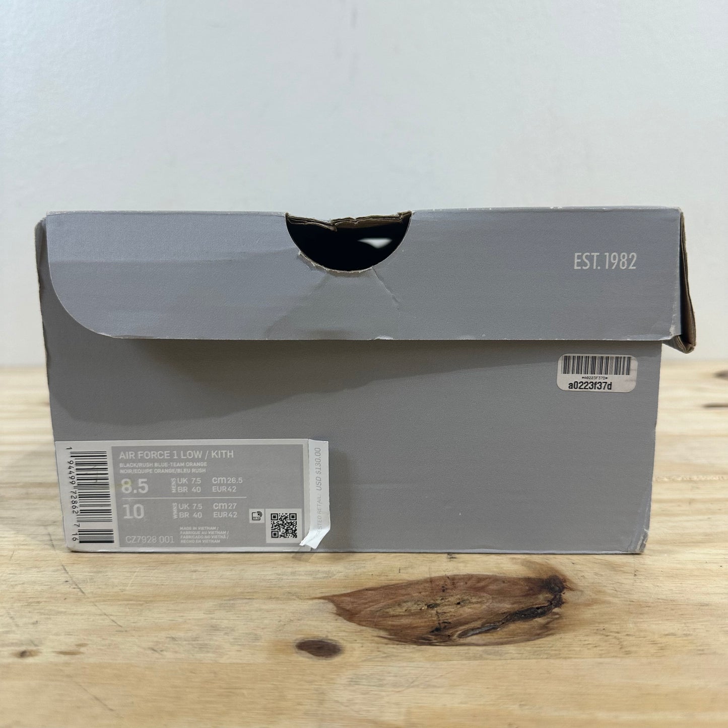 Nike Air Force 1 Low Kith Knicks Away Black Sz 8.5