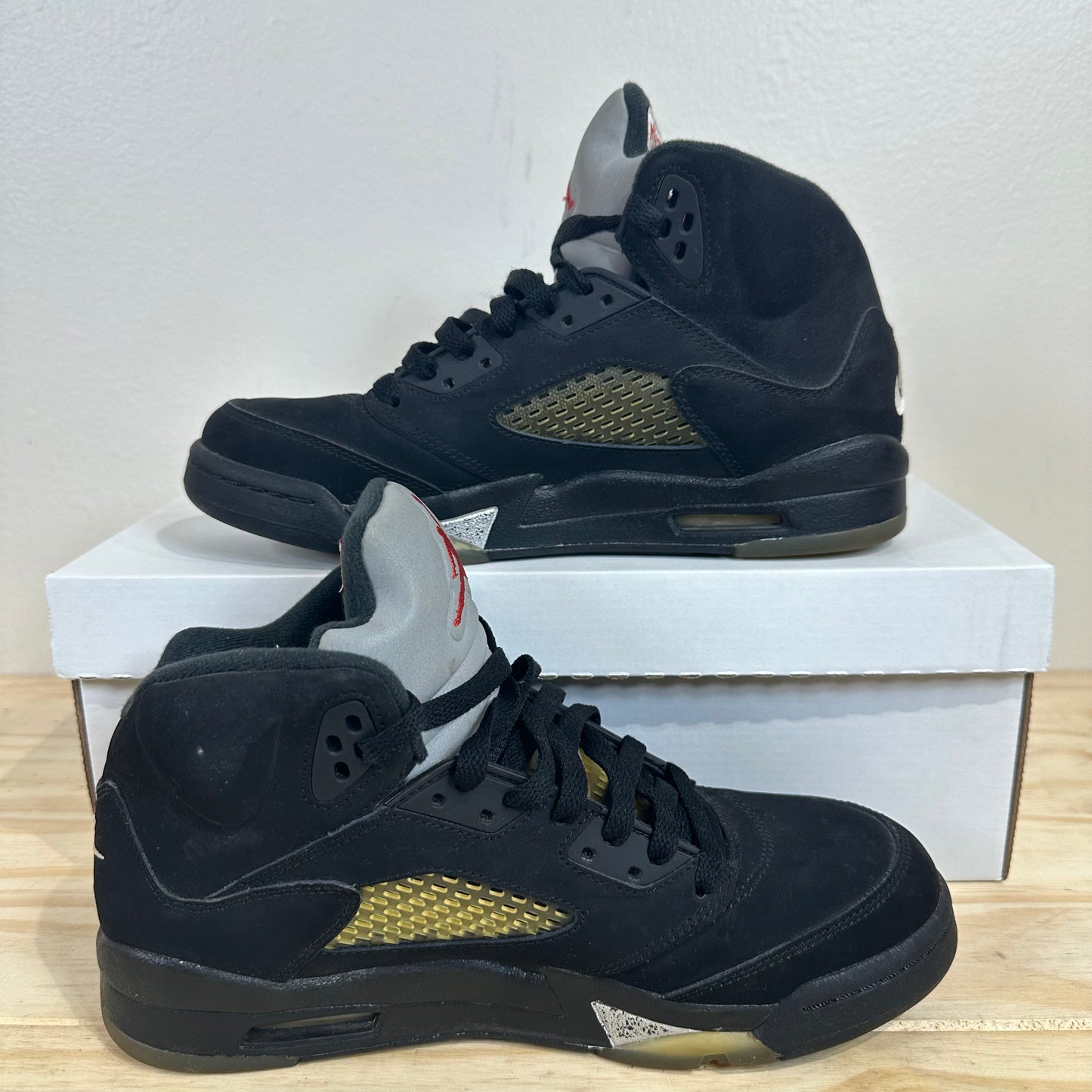 Air Jordan 5 Black Metallic Sz 7Y