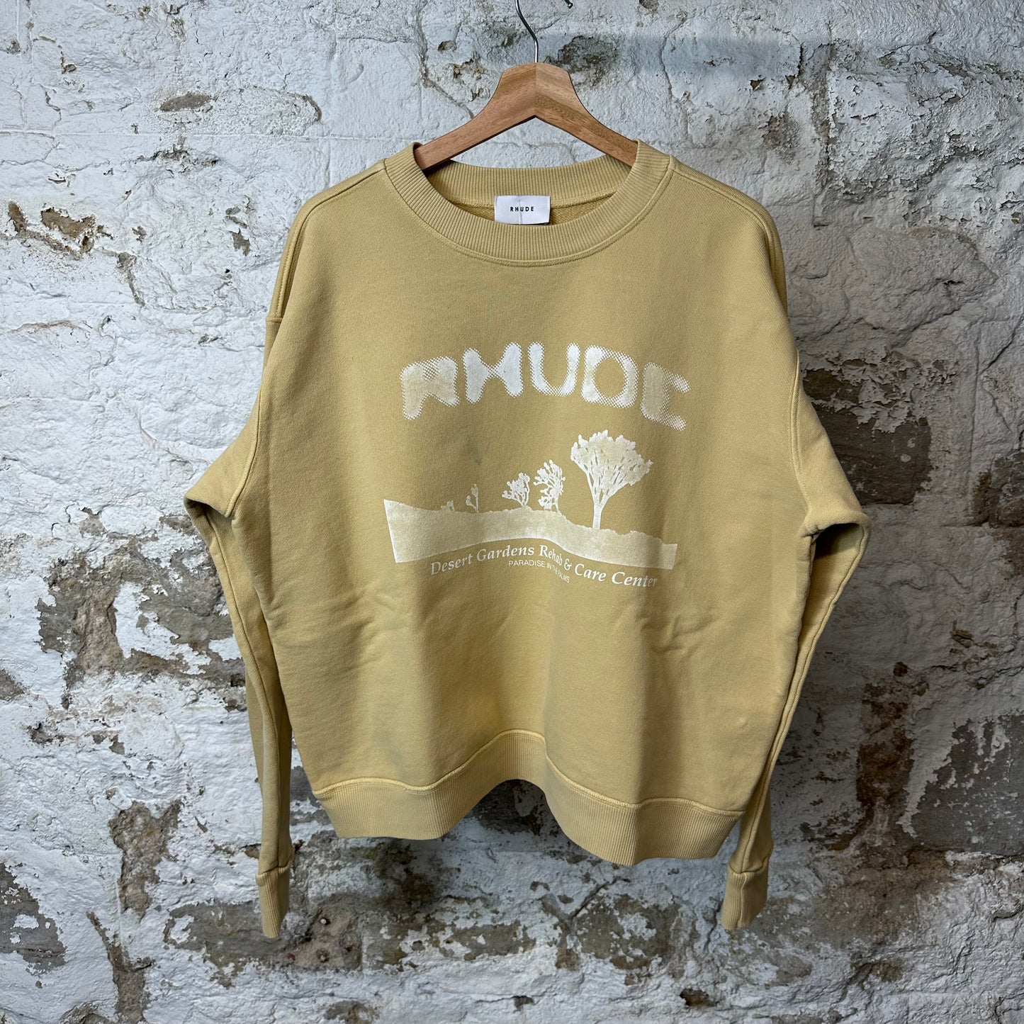 Rhude Desert Rehab Crewneck Beige Sz M