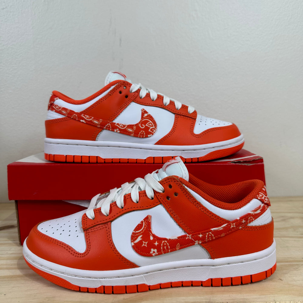 Nike Dunk Low Essential Paisley Pack Orange Sz 5.5 (7W)