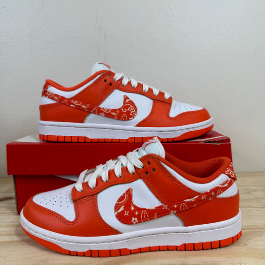 Nike Dunk Low Essential Paisley Pack Orange Sz 5.5 (7W)