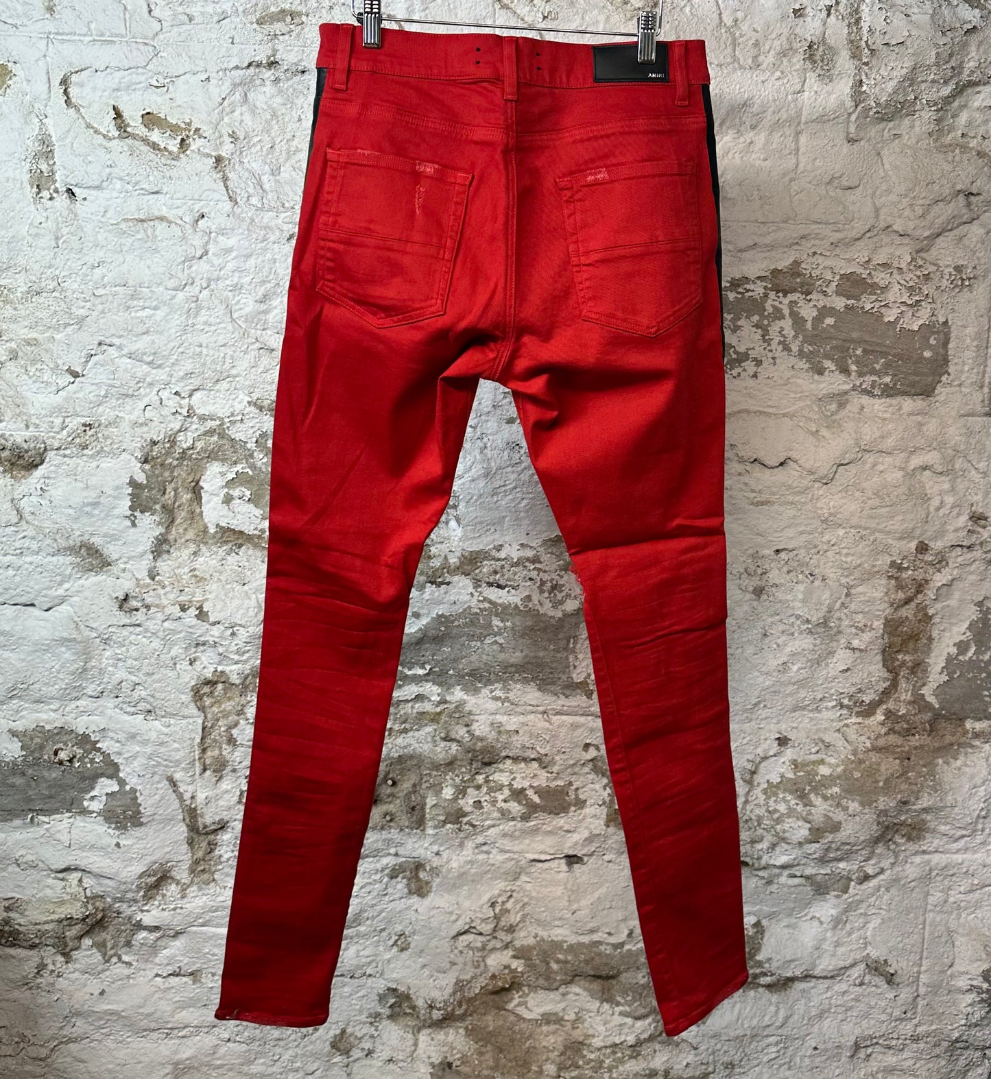 Amiri Black Stripe Red Jeans Sz 32