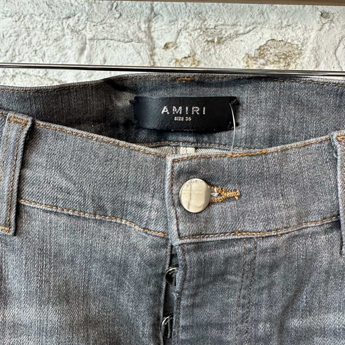 Amiri Plain Gray Denim Jeans Sz 36