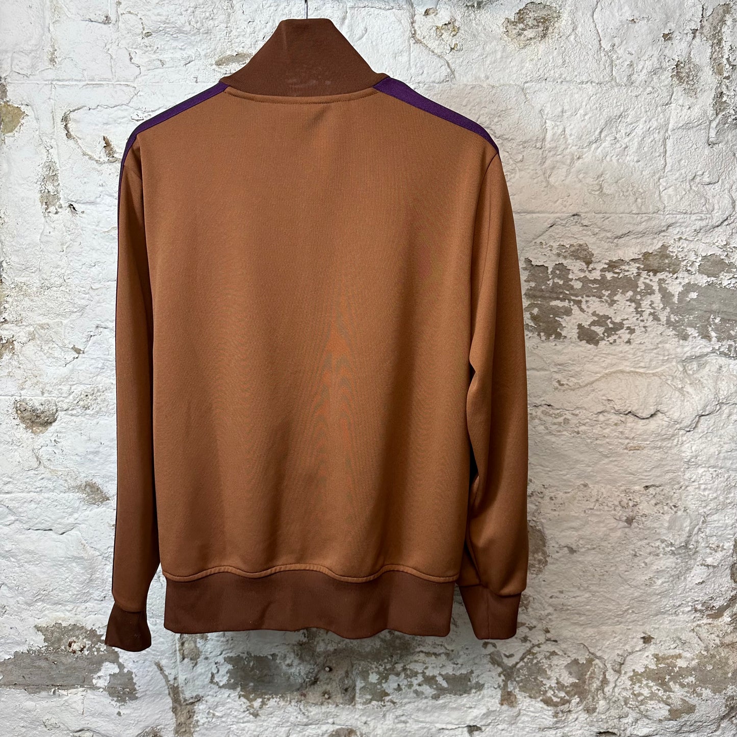 Palm Angels Purple Stripe Brown Track Jacket Sz L