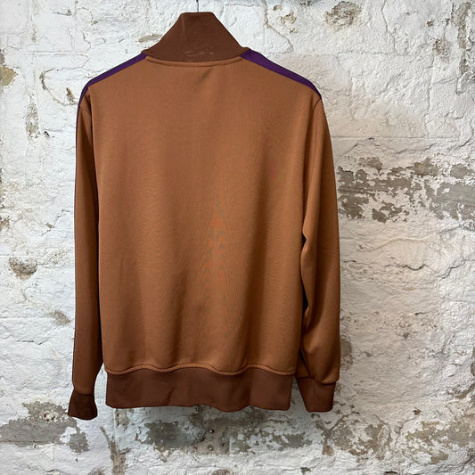 Palm Angels Purple Stripe Brown Track Jacket Sz L