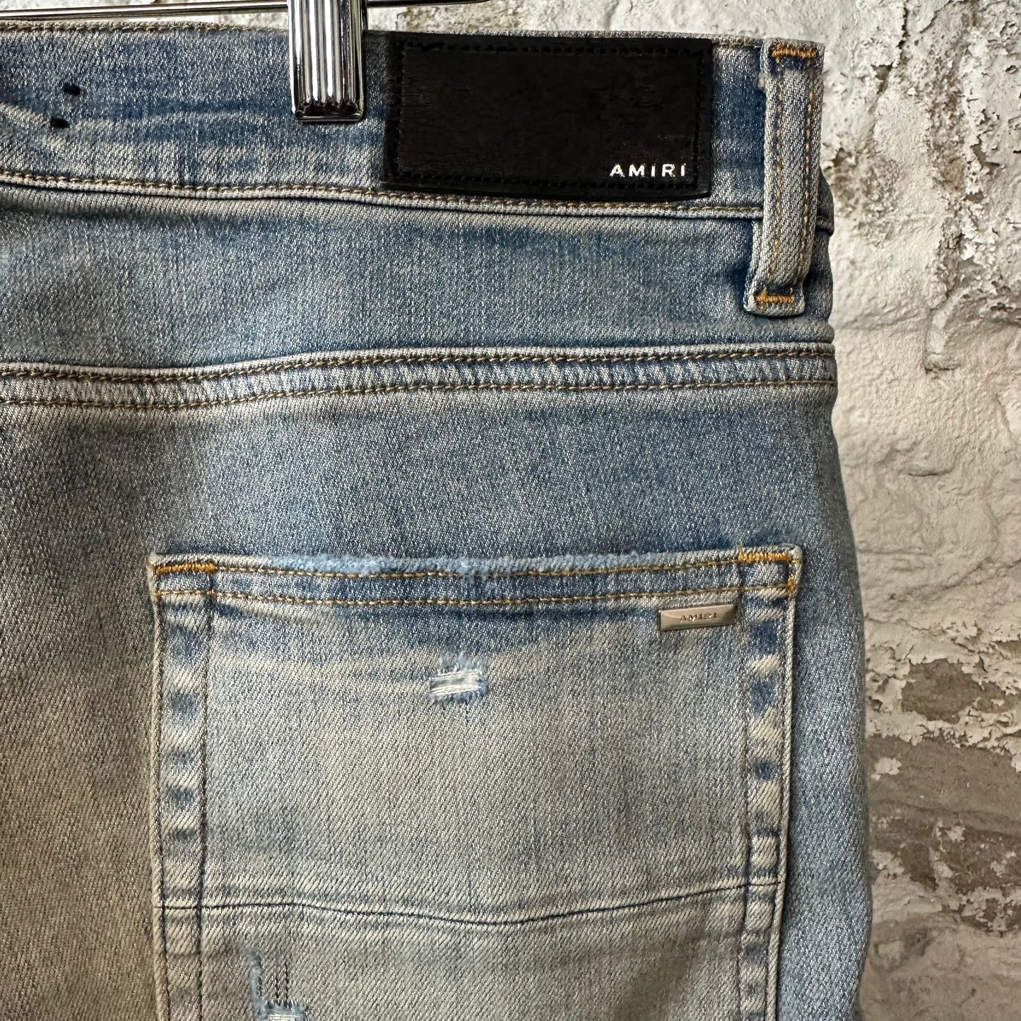Amiri MX2 Black Blue Patch Blue Denim Jeans Sz 33 DS