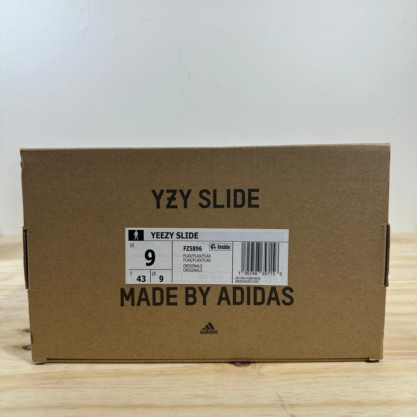 Adidas Yeezy Slide Flax Sz 9 DS