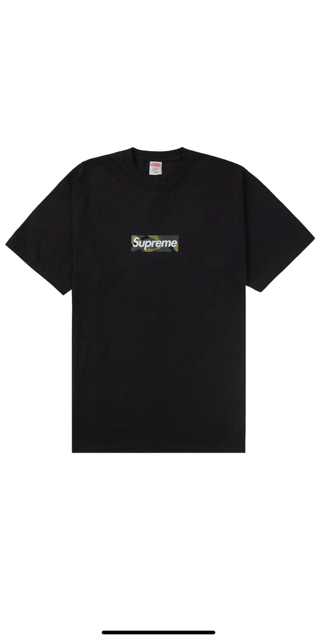 Supreme Camo Box Logo Black T-Shirt Sz L DS
