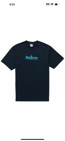 Supreme Stay Positive T-shirt Navy Sz XL DS
