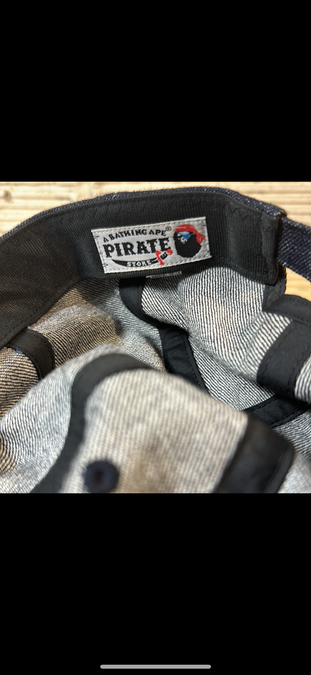 A Bathing Ape One Point Panel Cap Navy Hat