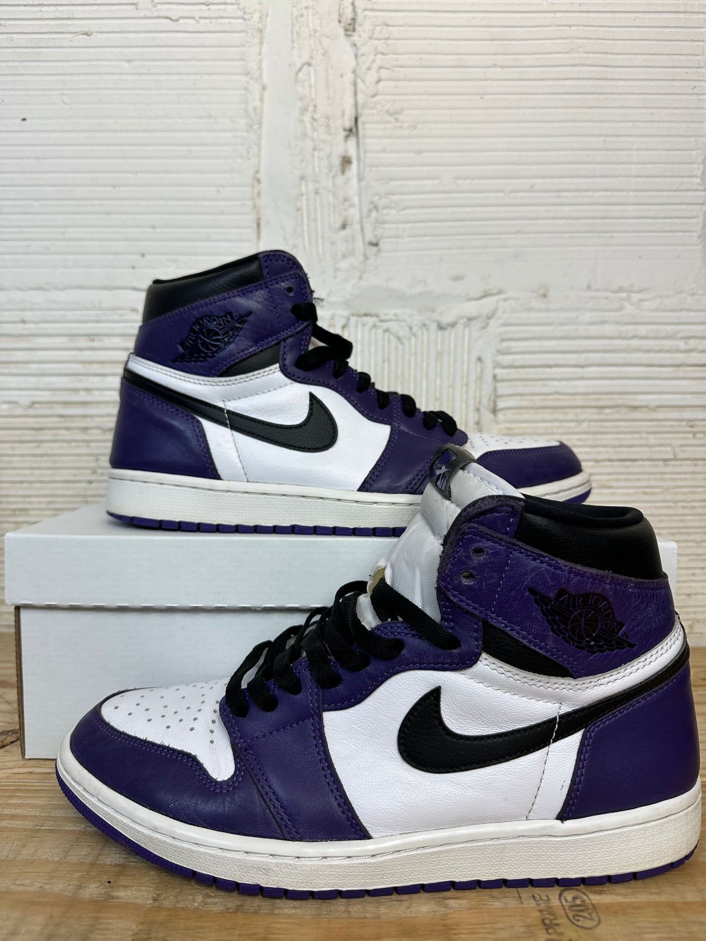 Air Jordan 1 High Court Purple White Sz 10
