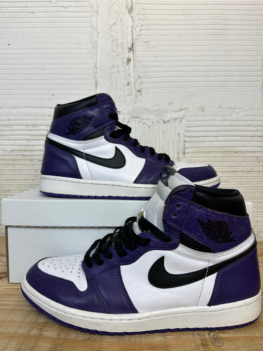 Air Jordan 1 High Court Purple White Sz 10