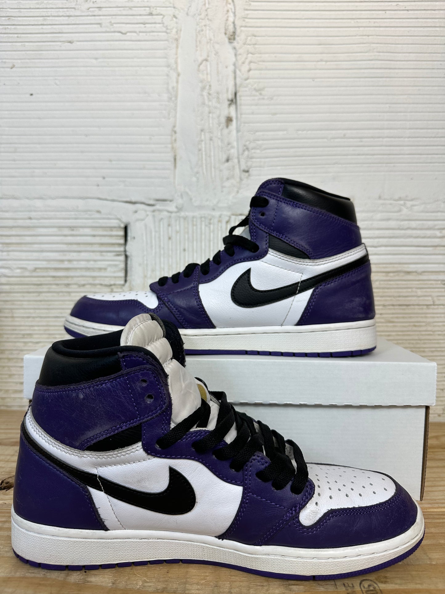 Air Jordan 1 High Court Purple White Sz 10