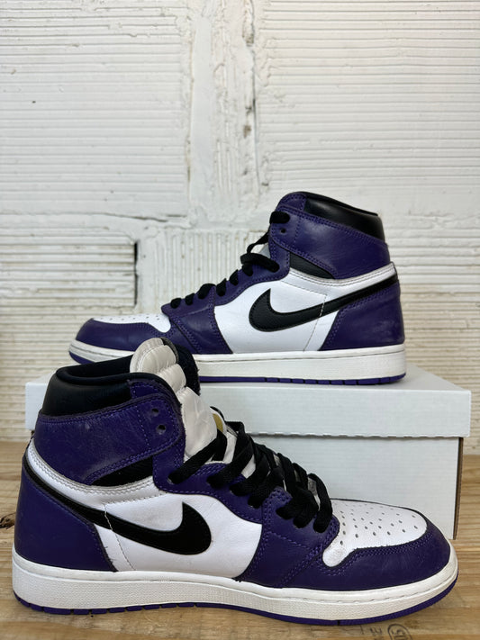 Air Jordan 1 High Court Purple White Sz 10
