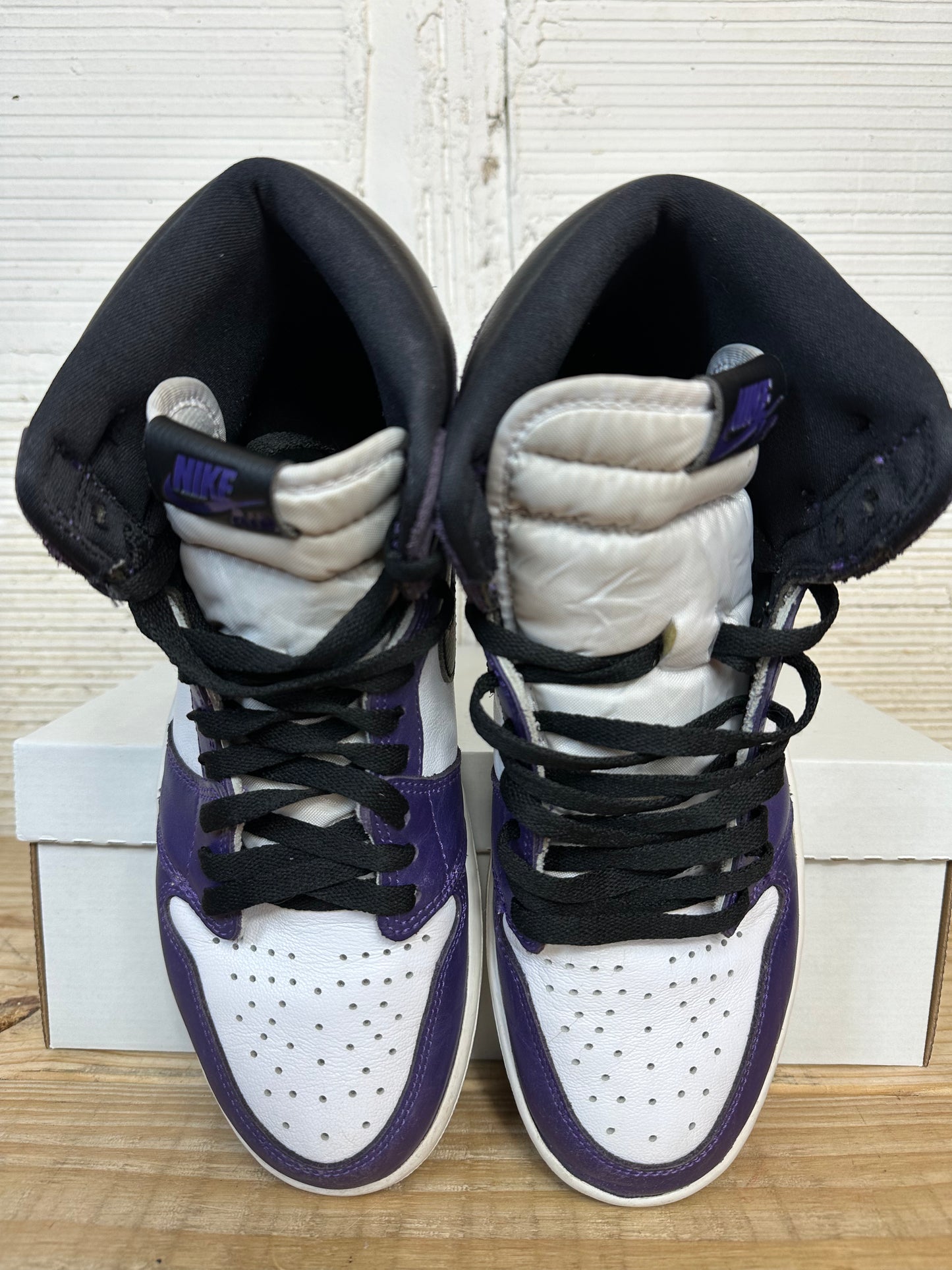 Air Jordan 1 High Court Purple White Sz 10