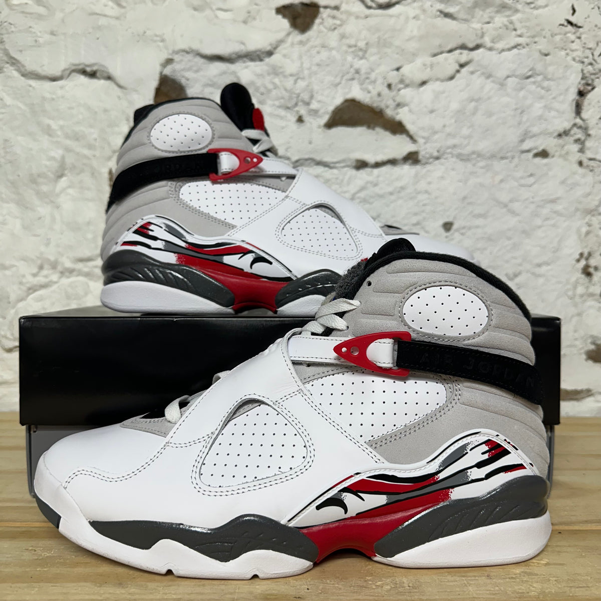 Air Jordan 8 White True Red Sz 10 DS