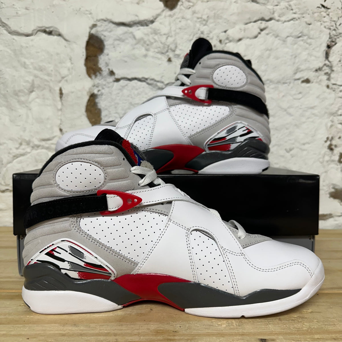 Air Jordan 8 White True Red Sz 10 DS