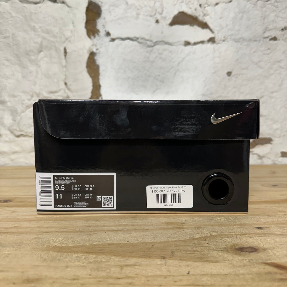 Nike GT Future Triple Black Sz 12 DS