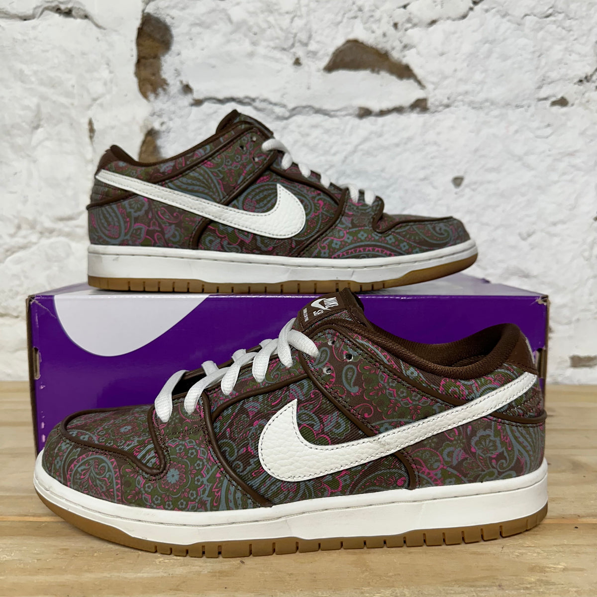 Nike SB Dunk Low Paisley Brown Sz 9.5