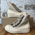 Rick Owens High Jumbo Lace Canvas Milk Sneaker DS