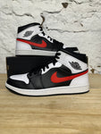 Air Jordan 1 Mid Black Chile Red White Sz 11.5 DS