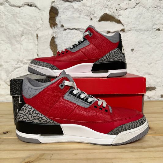 Air Jordan 3 Unite Fire Red Chicago Sz 9