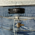 Amiri MX1 Light Blue Suede Blue Denim Jeans Sz 32