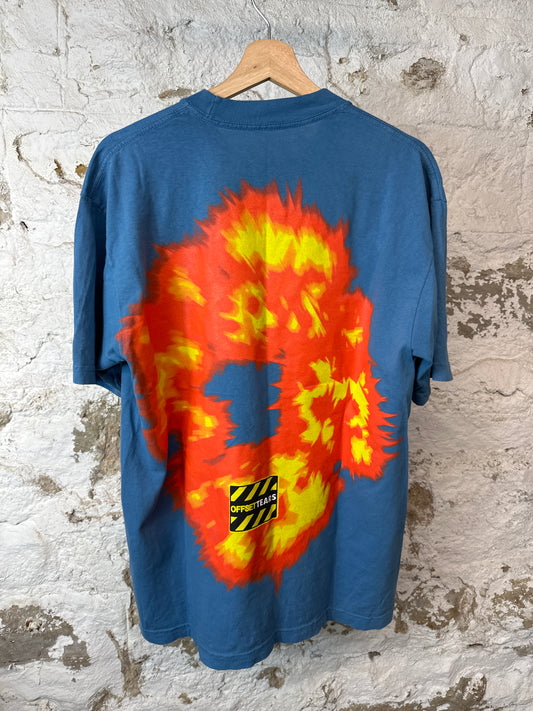 Denim Tears Offset Flames Blue T-shirt Sz M