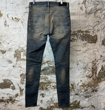 Amiri MX1 Plaid Dirty Blue Denim Jeans Sz 31