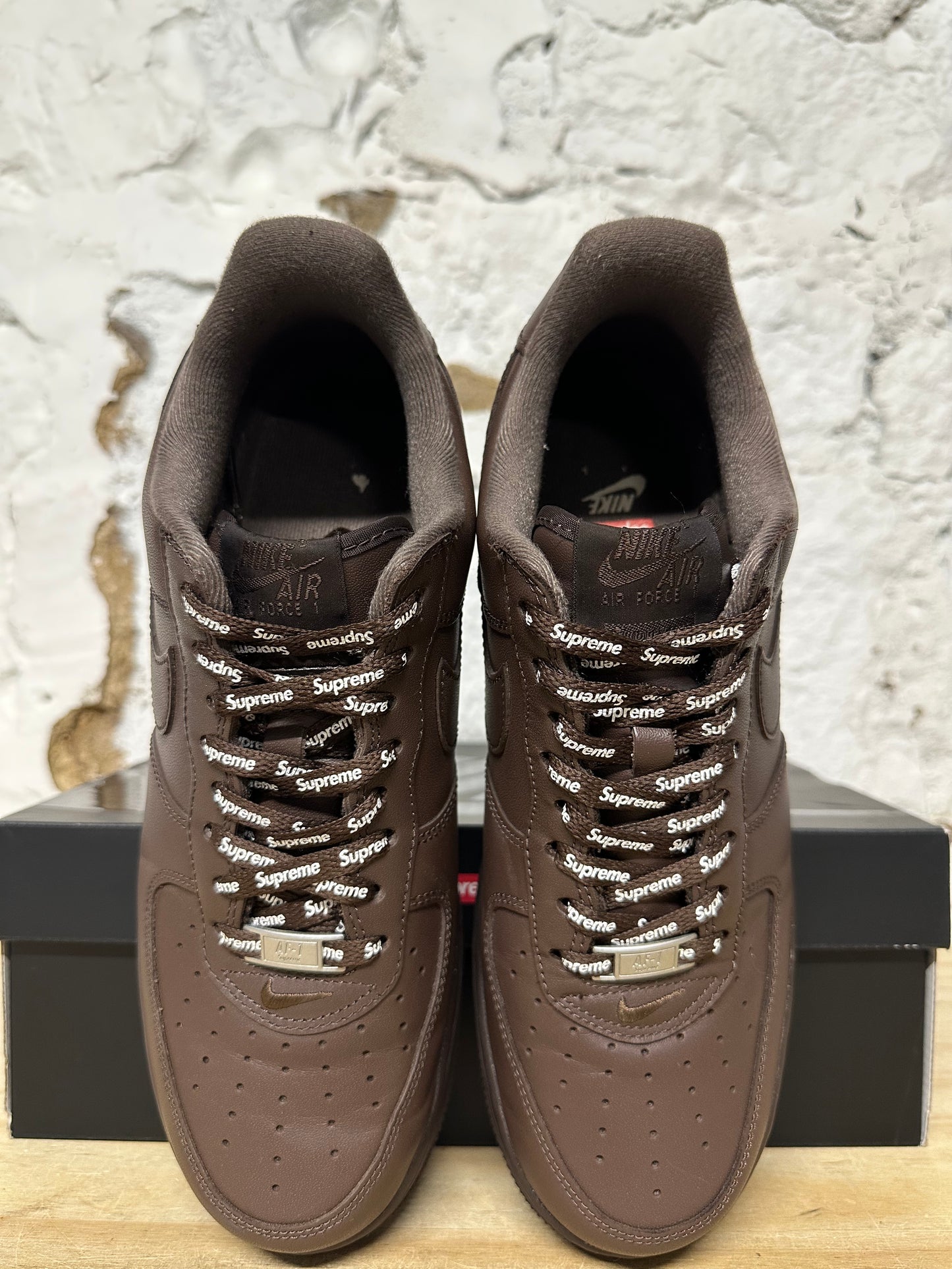 Nike Air Force 1 Low Supreme Baroque Brown Sz 9.5