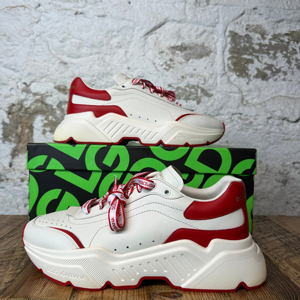 Dolce Gabbana White Red Daymaster Sneaker Sz 9